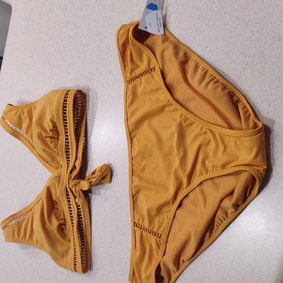 Time and Tru Golden/Marigold Bikini 2 Piece Set Size XL Women's Size 16-18 NWT! - Picture 9 of 16